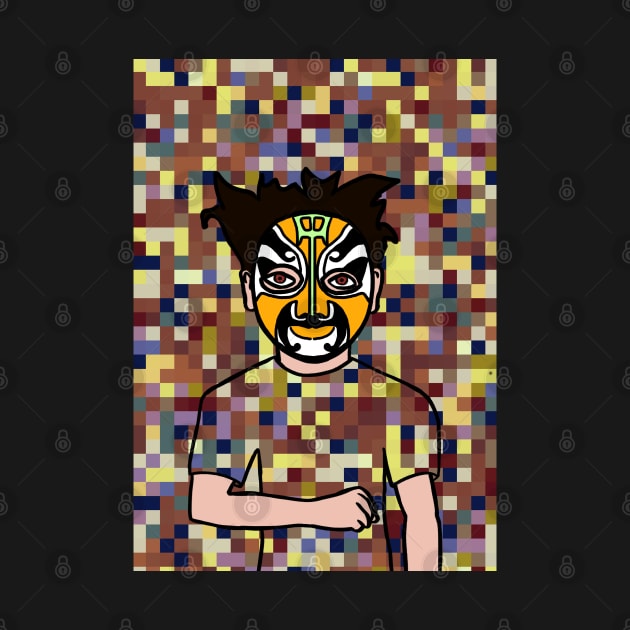 Exceptional MaleMask NFT - FreakSkin Color, ChineseEye Color, and Pixel Aesthetics! by Hashed Art