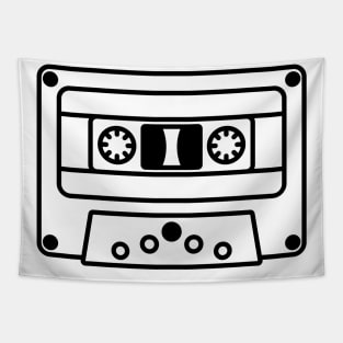 Balck and White Retro cassette Tapestry