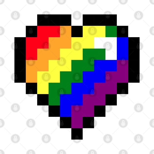 Pride Pixel Heart by mockingjaeart