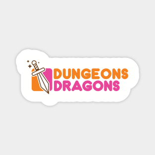 Dungeons and Dragons and Dunkin and Donuts Magnet