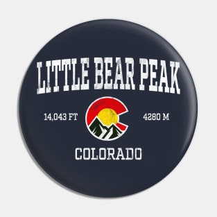 Little Bear Peak Colorado 14ers Vintage Athletic Mountains Pin