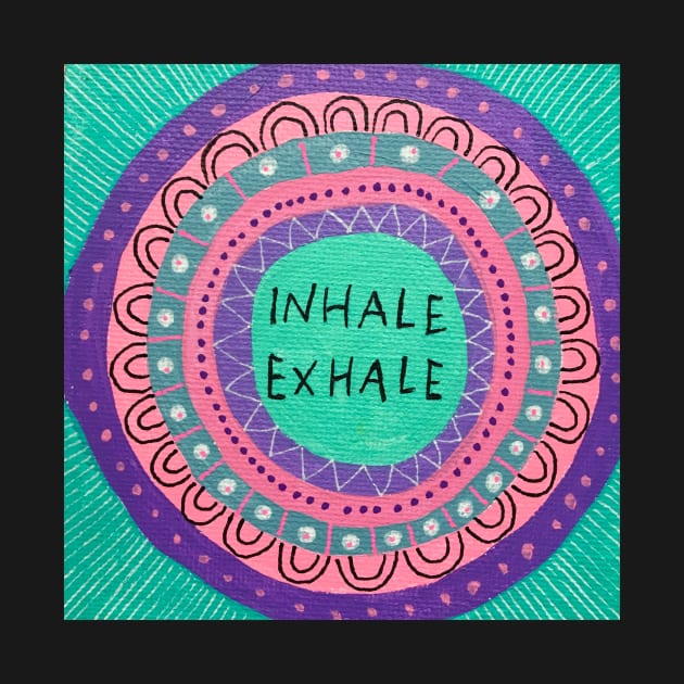 Pink Inhale Exhale Mandala by MyCraftyNell