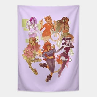 The Winx Club in Monster High Tapestry