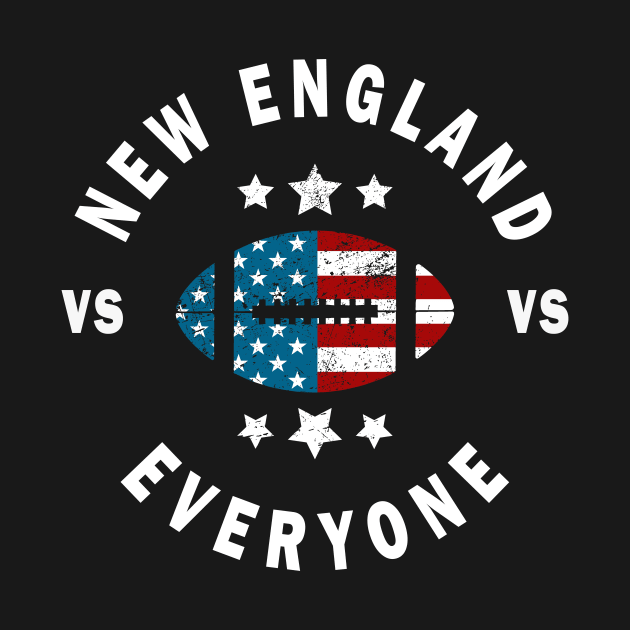 Funny Distressed New England VS Everyone by CMDesign