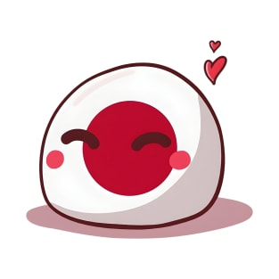 Japan Cat Polandball Cute Heart Design T-Shirt