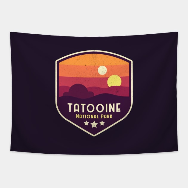 Tatooine National Park Emblem Tapestry by EbukaAmadiObi19