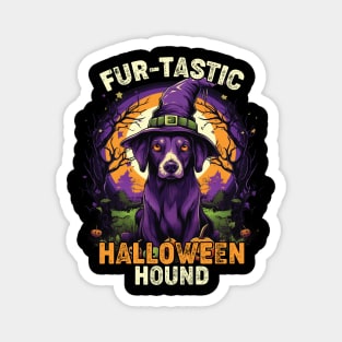 Waggin' & Witchin' Dog on Halloween Magnet