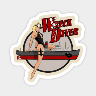 Wreck Diver Pinup Magnet