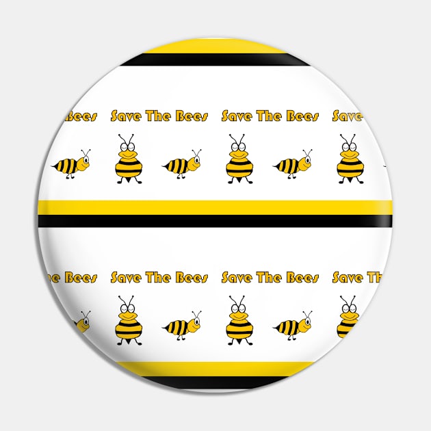 Save The Bees Pin by SartorisArt1