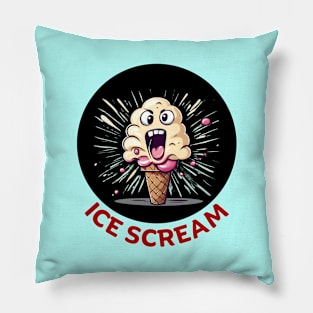 Ice Scream | Ice Cream Pun Pillow