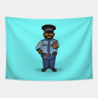 Eggy Police Officer Tapestry