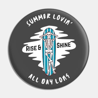 Surfer Surfing Summer Pin