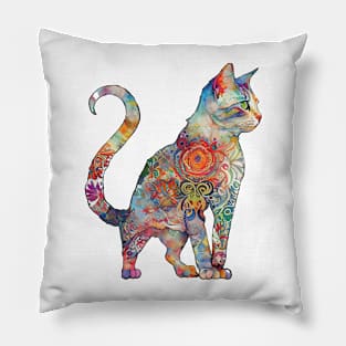 Colourful Cat Pillow