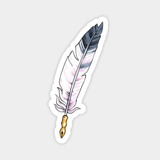 Pastel Feather Quill Magnet