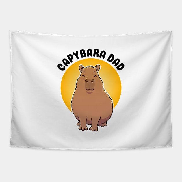 Capybara Dad Tapestry by capydays