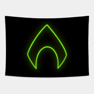 Neon superhero symbol Tapestry