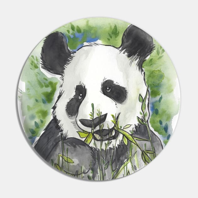 Watercolor Panda Pin by Art Additive