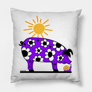 Pig and Snail Friends Pillow