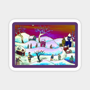 A winter scene Magnet