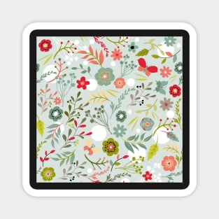 summer meadow light green Magnet