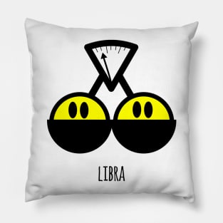 Horoscope - Cute zodiac – Libra (white) Pillow