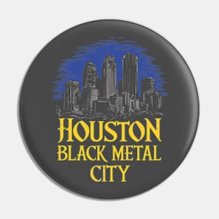 Houston Black Metal Cityscape Pin