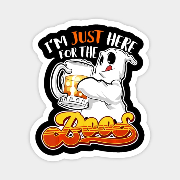 I'm Just Here For He Boos Funny Halloween Bartender Magnet by crowominousnigerian 