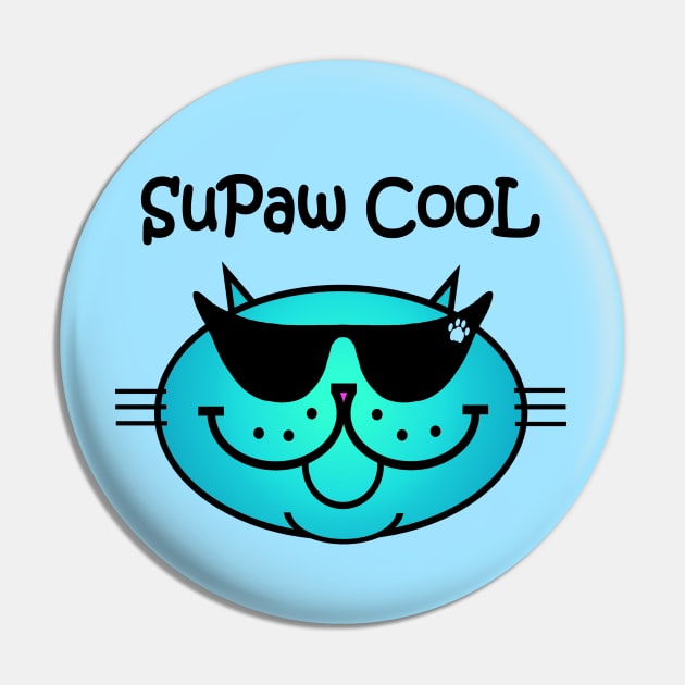 SuPaw CooL - Blue Pin by RawSunArt