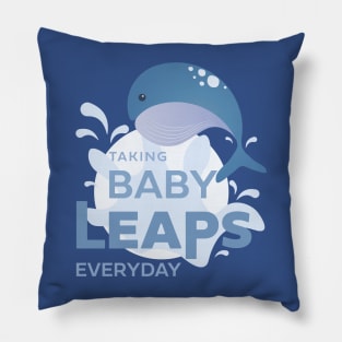 Baby Whale Leaps Pillow