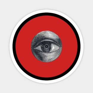 Halloween All Seeing Eye. Signs, and Omens - Red and Black Magnet