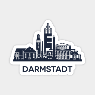 Darmstadt Skyline Emblem Magnet