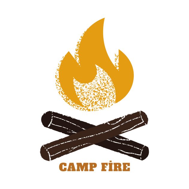 Camp Fire Design Tshirt by Imagination