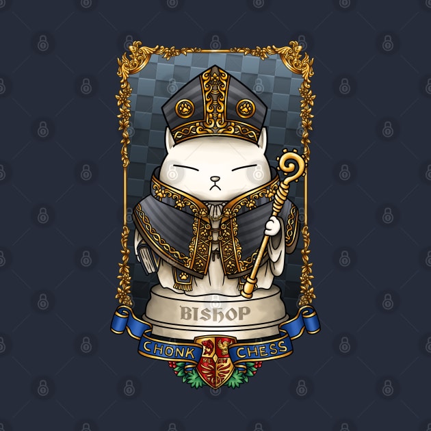 Medieval Chess Cat Bishop by Takeda_Art