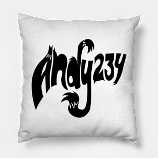 andy 234 Logo tipography (Black) Pillow