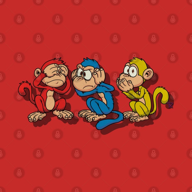 Three Wise Dumbasses by Sarcs House of Monkey Heads and Weird Shit