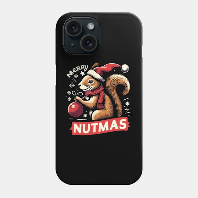 Merry Squirrelly Christmas: MERRY NUTMAS Phone Case by Imaginate