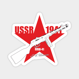 PPSH-41 Shpagin submachine gun of the USSR Magnet