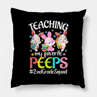 Teaching My Favorite Peeps 2Nd Grade Squad Teacher Easter Pillow