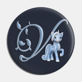 Monogram V Custom Unicorn Pin