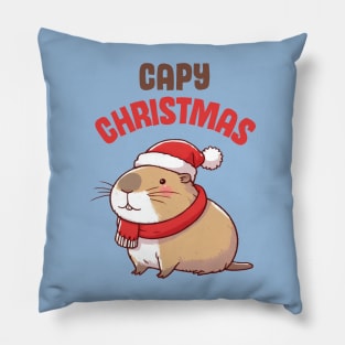 Capy Christmas Cute Capybara Pillow