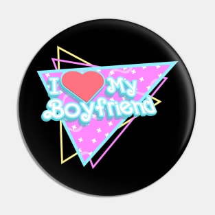 I Love My Boyfriend I Heart My Boyfriend Cute 80s Pastel Vintage Pin