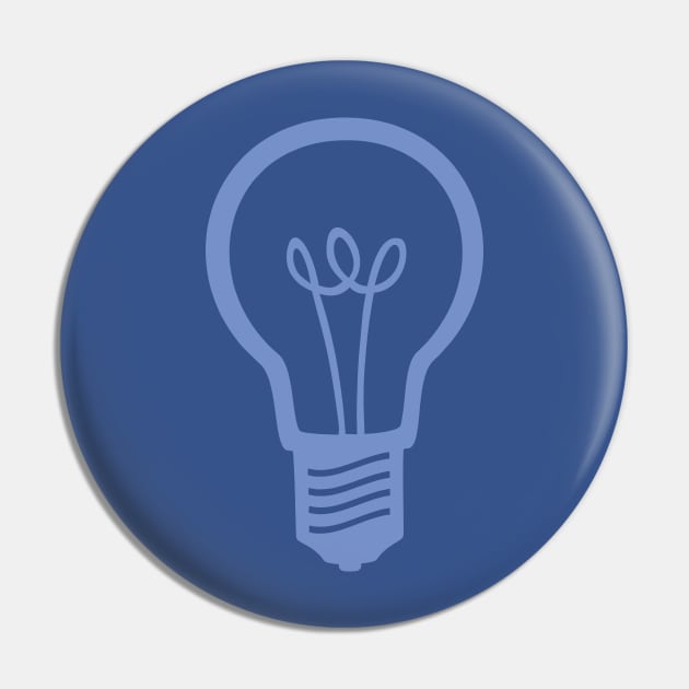 Blue Light Bulb Pin by XOOXOO