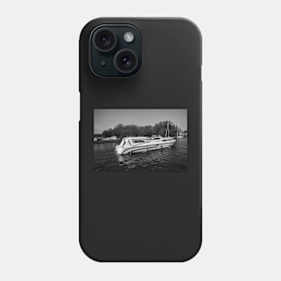 Hire boat cruising the River Bure in the village of Horning Phone Case