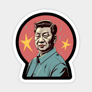 Xi Jinping Background Flag Magnet