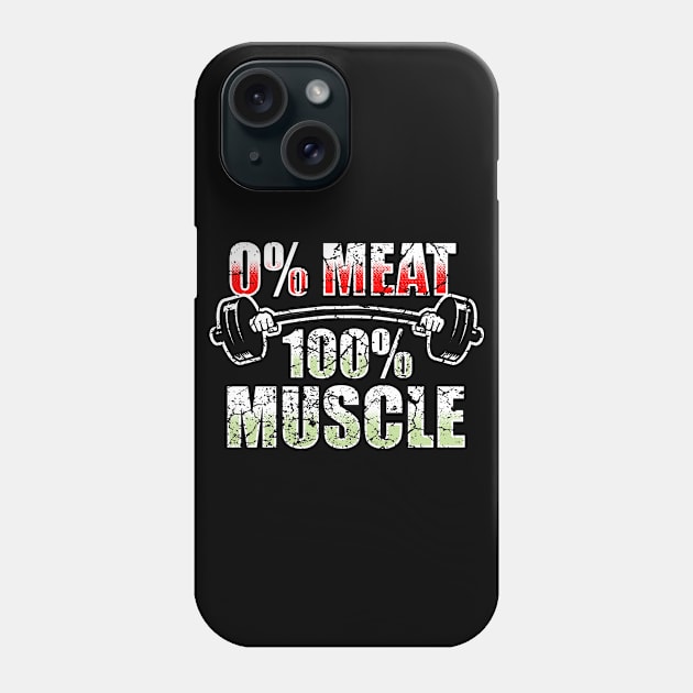 Vegan Bodybuilder Gift Gym Workout Fitness Weightlift Phone Case by AlleyField