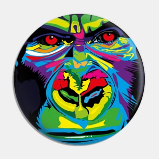 Psychedelic Ape Pin