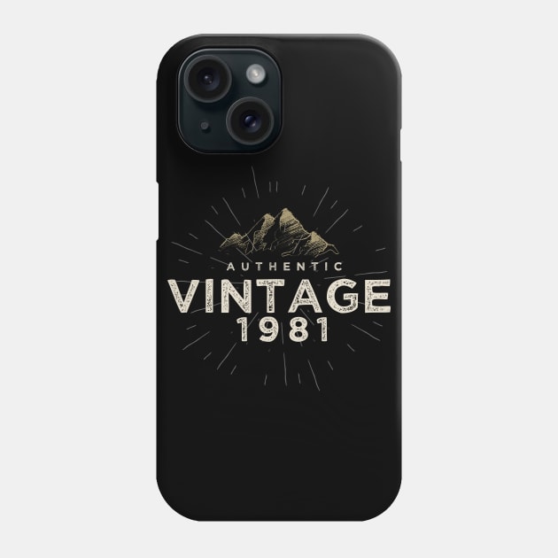 Authentic Vintage 1981 Birthday Design Phone Case by DanielLiamGill