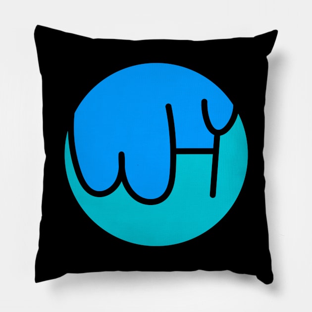 two tone blues Pillow by WHY