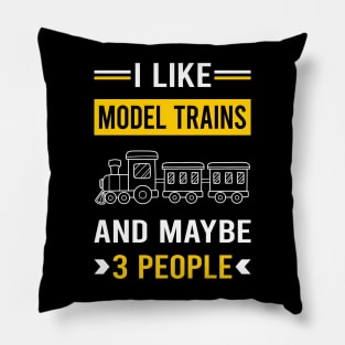 3 People Model Train Trains Railroad Railway Pillow