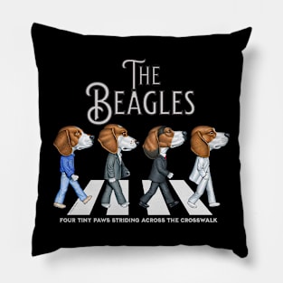 The Beagles Funny Cute Crosswalk Pillow